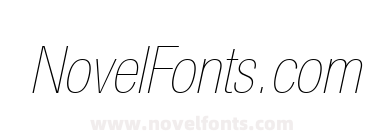 Helvetica LT 27 Ultra Light Condensed Oblique