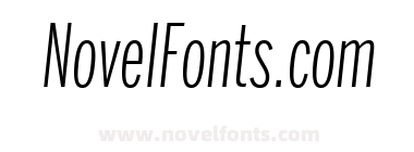 Benton Sans Extra Compressed Light Italic