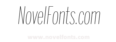 Benton Sans Extra Compressed Thin Italic