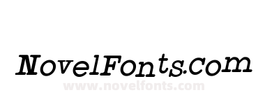 Typewriter Style Italic