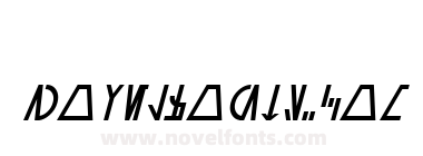 Aurebesh Cantina Italic