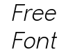 Malter Sans Light Italic Demo