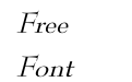 ReedFont Italic