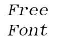 RomanFixedWidth Italic