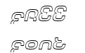 Tech Font Outline Italic