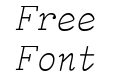 TiredOfCourierThin Italic