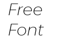 Argentum Sans Extra Light Italic