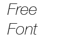 Helvetica LT 36 Thin Italic