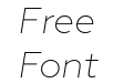 Geoform Extra Light Italic Geoform Extra Light Italic