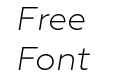 Geoform Light Italic Geoform Light Italic