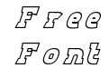 Aero Sans Outline Slant Aero Sans Outline Slant