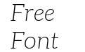 Aleo Extra Light Italic Aleo Extra Light Italic