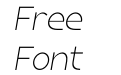 BANDICO Thin Italic BANDICO Thin Italic