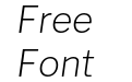 Libre Franklin ExtraLight Italic