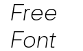 Friends Ultra Light Italic