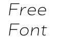 Greenwich Extra Light Italic Greenwich Extra Light Italic