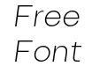 HD Arnie W05 Extra Light Italic HD Arnie W05 Extra Light Italic