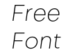 Izmir Extralight Italic Izmir Extralight Italic
