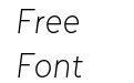 Menca Light Italic Menca Light Italic