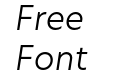 New Hero Light Italic New Hero Light Italic