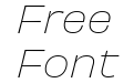 Obviously Thin Italic Obviously Thin Italic