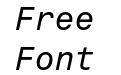 Monospace821BT-Italic