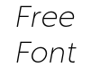 Rustica Extra Light Italic Rustica Extra Light Italic