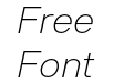 Sublima Extra Light Italic Sublima Extra Light Italic