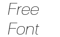 Substance W00 Thin Italic Substance W00 Thin Italic