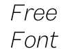 Sundry W05 Light Italic Sundry W05 Light Italic