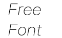 TT Hoves Pro Trial Thin Italic TT Hoves Pro Trial Thin Italic