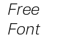 Trada Sans Light Italic Trada Sans Light Italic