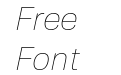 Trada Sans Thin Italic Trada Sans Thin Italic