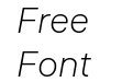 ALS Hauss Light Italic ALS Hauss Light Italic