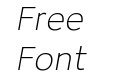 ATC Overlook Extra Light Italic ATC Overlook Extra Light Italic