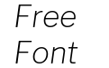 Libre Franklin Extra Light Italic