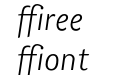 Lisboa Sans Ligatures Light Italic