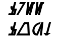 Aurebesh Cantina Bold Italic