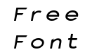 Charger Monospace Extended Italic