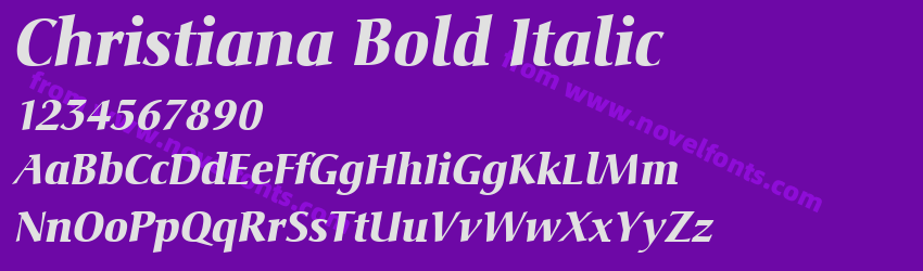 Christiana Bold ItalicPreview