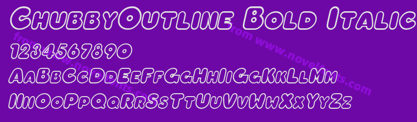 ChubbyOutline Bold ItalicPreview