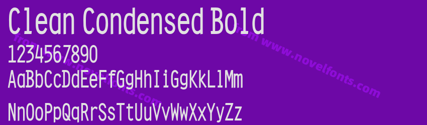 Clean Condensed BoldPreview