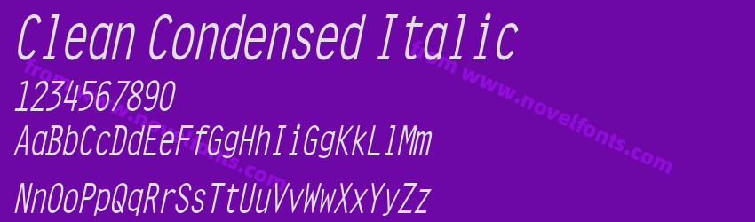 Clean Condensed ItalicPreview