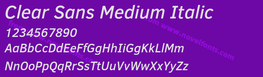 Clear Sans Medium ItalicPreview