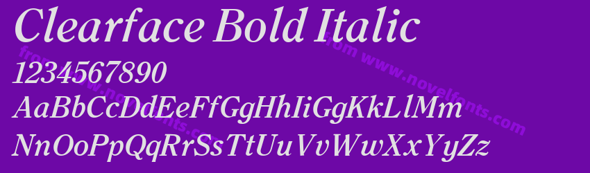 Clearface Bold ItalicPreview