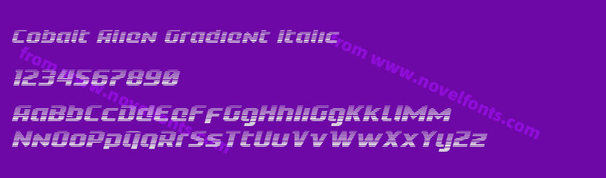 Cobalt Alien Gradient ItalicPreview