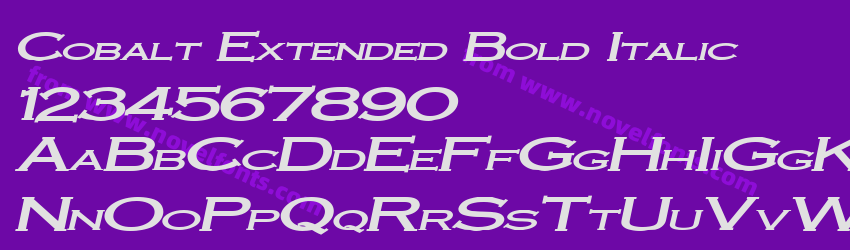 Cobalt Extended Bold ItalicPreview