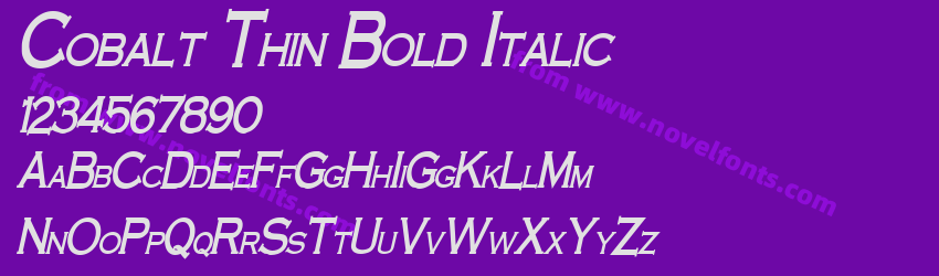 Cobalt Thin Bold ItalicPreview