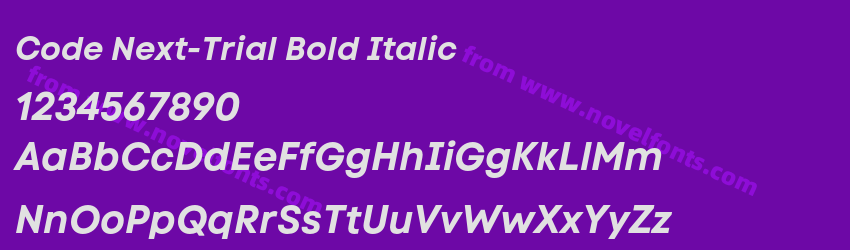 Code Next-Trial Bold ItalicPreview