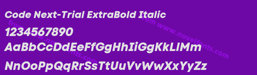 Code Next-Trial ExtraBold ItalicPreview